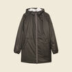 Coupe-vent doublé à capuche vert kaki homme