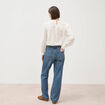 Jeans straight taille standard bleu gris femme