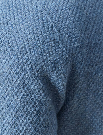 Pull manches longues fabriqu&eacute; en France bleu fonc&eacute; homme