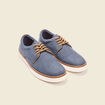 Tennis plates à lacets bleu foncé homme