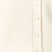 Pull manches longues ajouré ecru femme