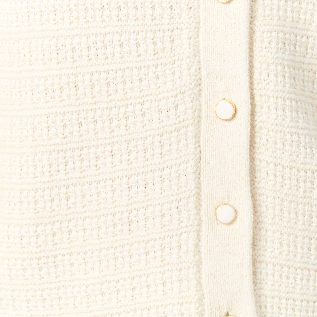 Pull manches longues ajouré ecru femme