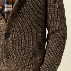 Gilet manches longues marron homme