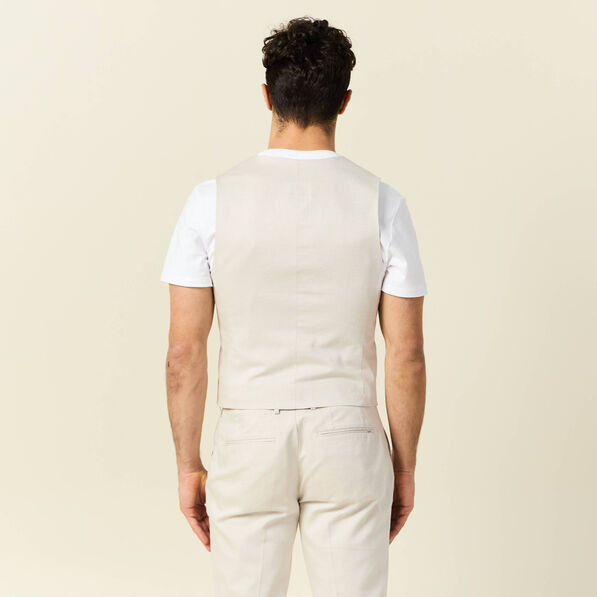 Veston sans manches sable homme