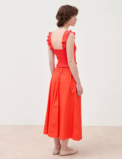 D&eacute;bardeur cintr&eacute; cropped d&eacute;collet&eacute; orange fonc&eacute; femme
