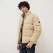 Doudoune manches longues en velours beige homme