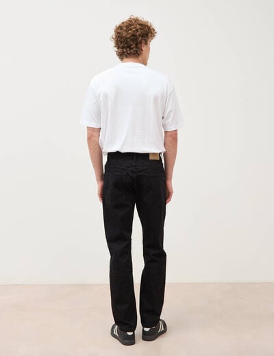 Jeans straight longueur 32 denim noir homme