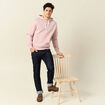 Sweat à capuche rose pastel homme