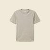 T-shirt cintr&eacute; col rond manches courtes taupe homme