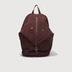 Sac &agrave; dos pliss&eacute; avec doublure bordeaux femme