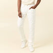 Jeans éco-responsable straight denim blanc homme