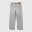 Jeans loose longueur 34 en coton denim gris clair homme