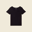 T-shirt manches courtes noir femme