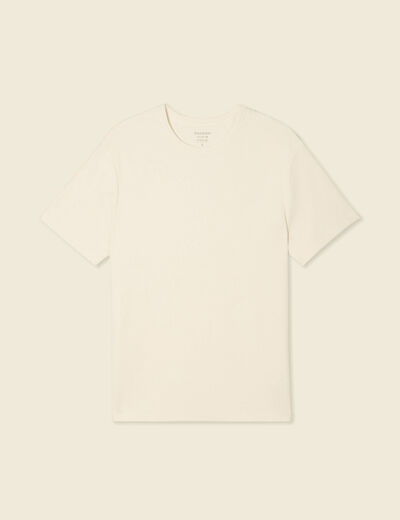 T-shirt manches courtes ecru homme