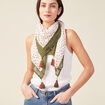 Foulard vert kaki femme