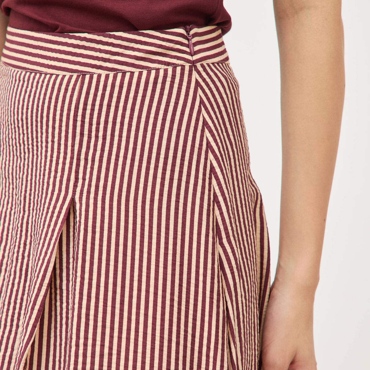Jupe longue &eacute;vas&eacute;e fluide violet femme