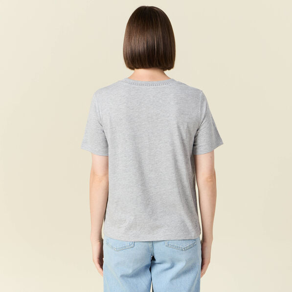 T-shirt manches courtes gris femme