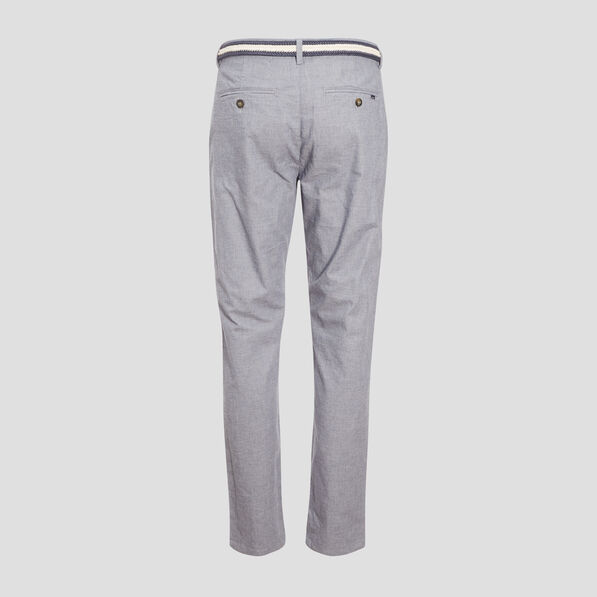 pantalon chino ceinture bleu marine homme Pantalon chino ceinturé bleu marine homme