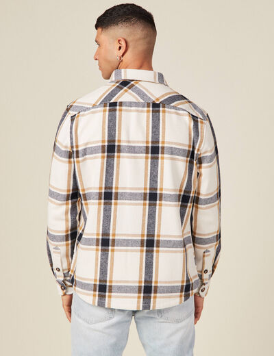 Surchemise manches longues camel homme