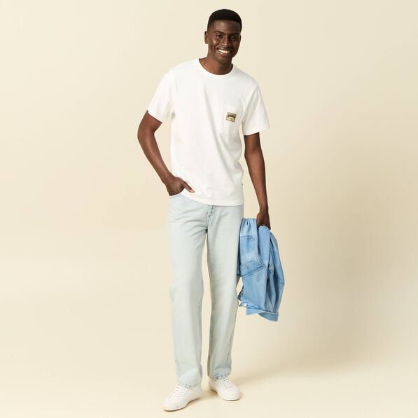 T-shirt manches courtes ecru homme