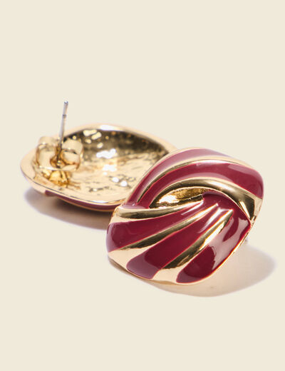Boucles d'oreilles rouge femme