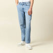 Jeans large relaxed denim bleach homme
