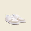 Baskets plates à lacets blanc homme