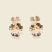 Boucles d'oreilles pendantes couleur or femme