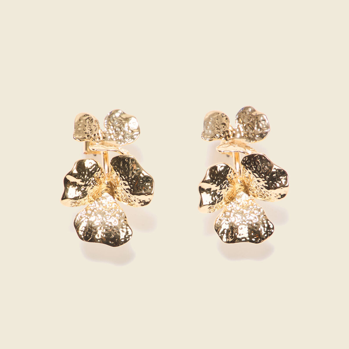 Boucles d'oreilles pendantes couleur or femme