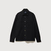 Surchemise droite col am&eacute;ricain noir homme