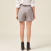 Short paperbag à pinces gris femme