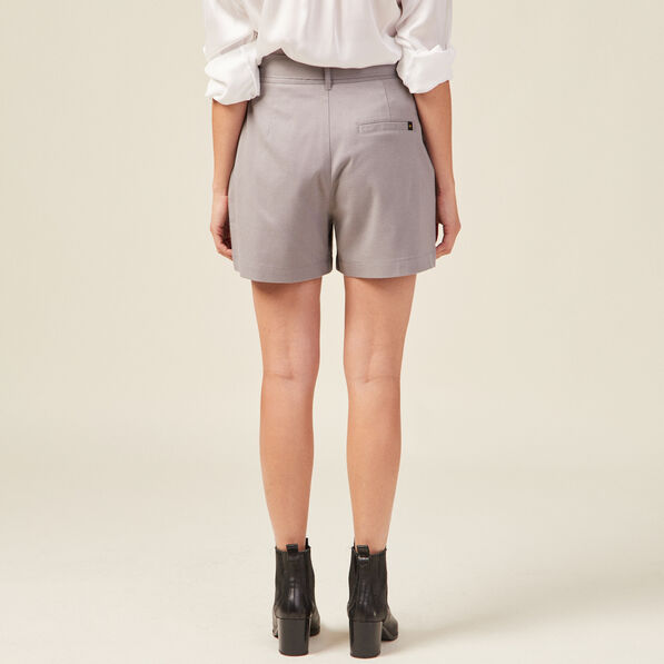 short paperbag a pinces gris femme Short paperbag à pinces gris femme