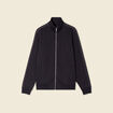 Gilet manches longues zippé noir homme