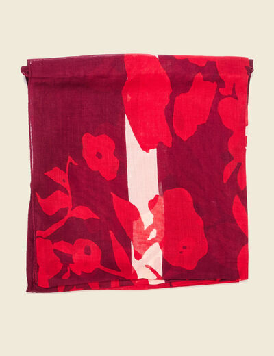 Foulard rose framboise femme