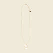 Collier pendentif résine couleur or femme