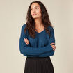 Pull bleu canard femme