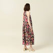 Robe longue droite creme femme