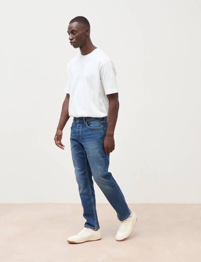 Jeans straight longueur 30 denim stone homme