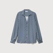 Blouse manches longues bleu marine femme