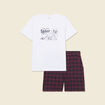 Ensemble pyjama short prune homme