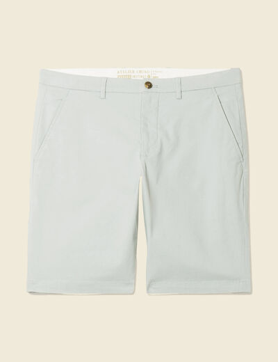 Bermuda droit éco-responsable bleu gris homme