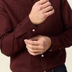 Chemise manches longues bordeaux homme