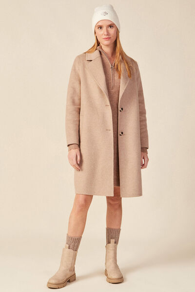 Robe pull éco-responsable sable femme