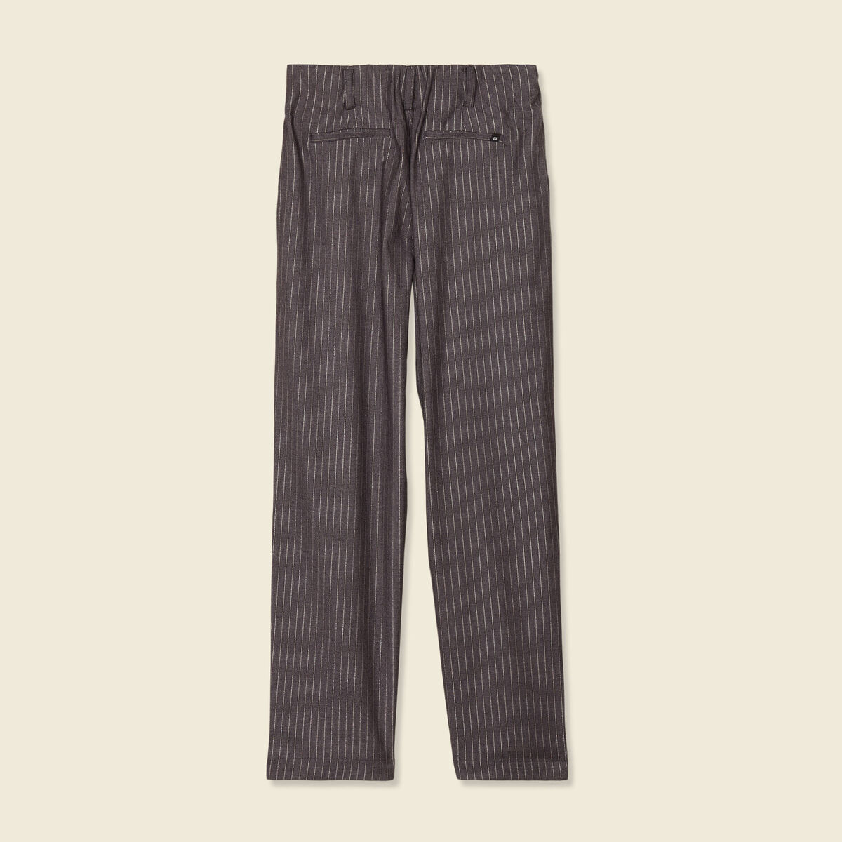 Pantalon large taille haute gris foncé femme