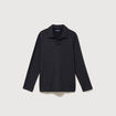 Polo manches longues noir homme