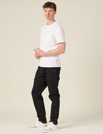 Jeans relax charpentier noir homme