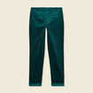 Pantalon chino velours côtelé vert canard femme