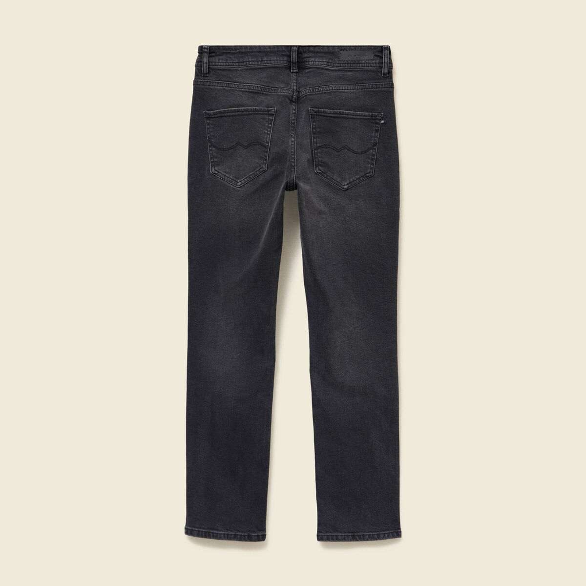 Jeans slim taille standard 7/8&egrave;me denim noir femme