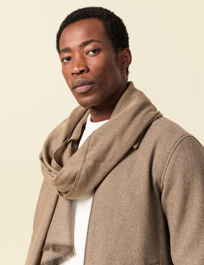 Foulard marron fonc&eacute; homme