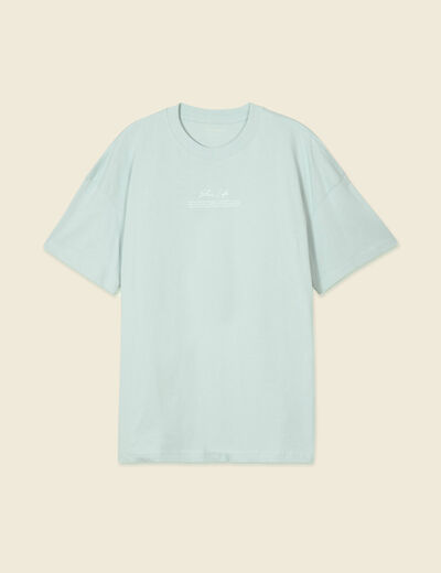 T-shirt manches courtes bleu gris homme